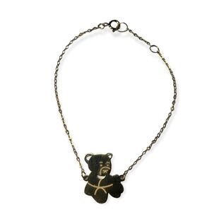 Gold 18k Plated Teddy Bear Bracelet New Authentic